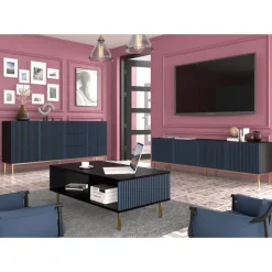 Homlando Ravenna F dressoir ladekast 200 3D3S gefreesd MDF folie met frame Outlet