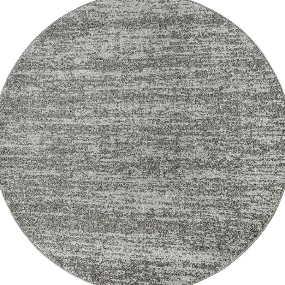 Muratap Relax Oslo - Laagpolig Effen Vloerkleed - Grijs - 150 CM ROND Hot