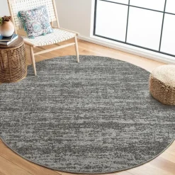 Muratap Relax Oslo - Laagpolig Effen Vloerkleed - Grijs - 150 CM ROND Hot