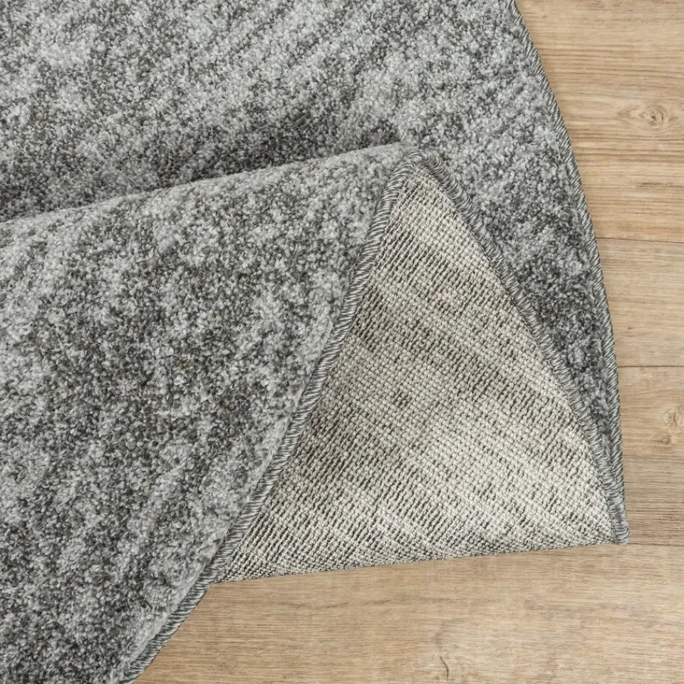 Muratap Relax Oslo - Laagpolig Effen Vloerkleed - Grijs - 150 CM ROND Hot