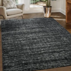 Muratap Relax Oslo - Laagpolig Effen Vloerkleed - Zwart - 160x230 CM