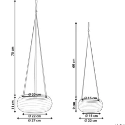 Beliani REMORA - Bloempot binnenbak - Natuurlijk - Zeewier New