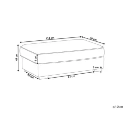 Leen Bakker RENDERS - Ottomaan - Gebroken wit - Bouclé Clearance