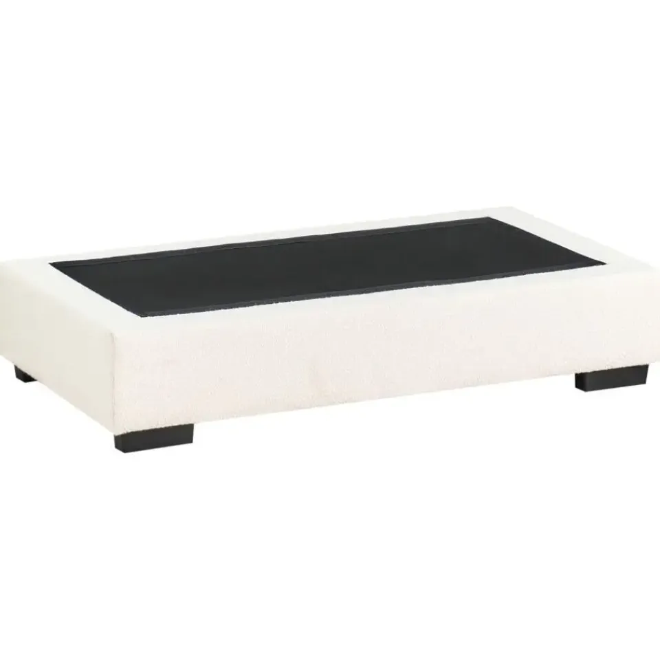 Leen Bakker RENDERS - Ottomaan - Gebroken wit - Bouclé Clearance