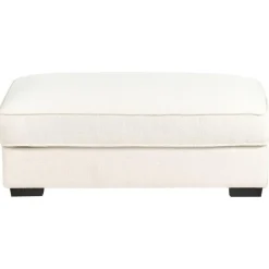 Leen Bakker RENDERS - Ottomaan - Gebroken wit - Bouclé Clearance