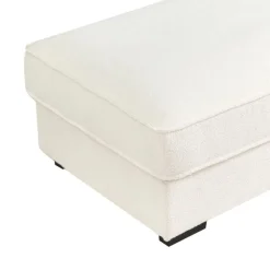 Leen Bakker RENDERS - Ottomaan - Gebroken wit - Bouclé Clearance