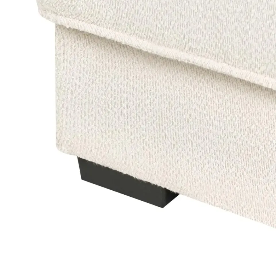 Leen Bakker RENDERS - Ottomaan - Gebroken wit - Bouclé Clearance