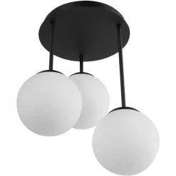 Leen Bakker RIANA - Plafondlamp 3 lichten - Zwart - IJzer Best