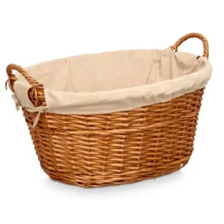 Kipit Rieten opberg mand - gevlochten riet - bruin - 60 x 48 x 35 cm Outlet