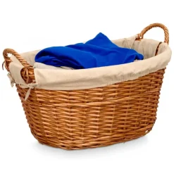 Kipit Rieten opberg mand - gevlochten riet - bruin - 60 x 48 x 35 cm Outlet