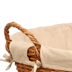 Kipit Rieten opberg mand - gevlochten riet - bruin - 51 x 45 x 28 cm Outlet