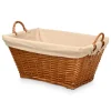 Kipit Rieten opberg mand - gevlochten riet - bruin - 65 x 43 x 35 cm Online