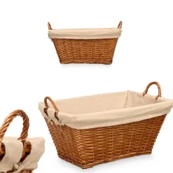 Kipit Rieten opberg mand - gevlochten riet - bruin - 65 x 43 x 35 cm Online