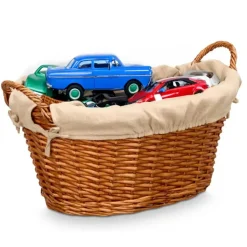 Kipit Rieten opberg mand - gevlochten riet - bruin - 54 x 37 x 30 cm New