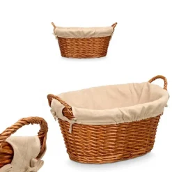 Kipit Rieten opberg mand - gevlochten riet - bruin - 54 x 37 x 30 cm New