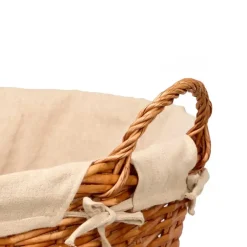 Kipit Rieten opberg mand - gevlochten riet - bruin - 51 x 45 x 28 cm