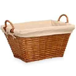 Kipit Rieten opberg mand - gevlochten riet - bruin - 52 x 35 x 30 cm Discount