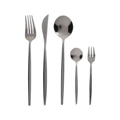 Beliani RIGATONI - Bestekset - Zwart - Roestvrij staal Best