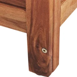 Beliani RIVIERA - Kussenbox - Donkere houtkleur - 130 cm - Acaciahout Clearance