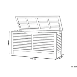 Beliani RIVIERA - Kussenbox - Lichte houtkleur - 130 cm - Acaciahout Discount