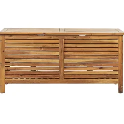 Beliani RIVIERA - Kussenbox - Lichte houtkleur - 130 cm - Acaciahout Discount