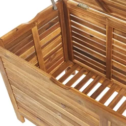 Beliani RIVIERA - Kussenbox - Lichte houtkleur - 130 cm - Acaciahout Discount