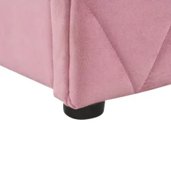 Beliani ROCHEFORT - Tweepersoonsbed - Roze - 160 x 200 cm - Fluweel Best