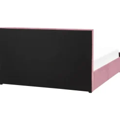 Beliani ROCHEFORT - Tweepersoonsbed - Roze - 160 x 200 cm - Fluweel Best