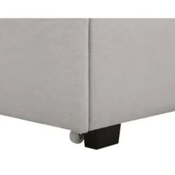 Beliani ROCHELLE - Bed opbergruimte - Lichtgrijs - 140 x 200 cm - Polyester Discount