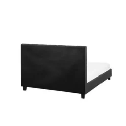 Beliani ROCHELLE - Tweepersoonsbed - Donkergrijs - 140 x 200 cm - Polyester