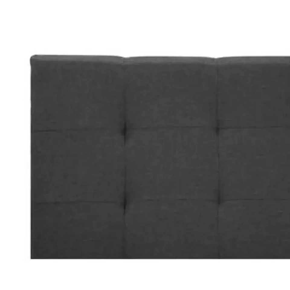Beliani ROCHELLE - Tweepersoonsbed - Donkergrijs - 140 x 200 cm - Polyester
