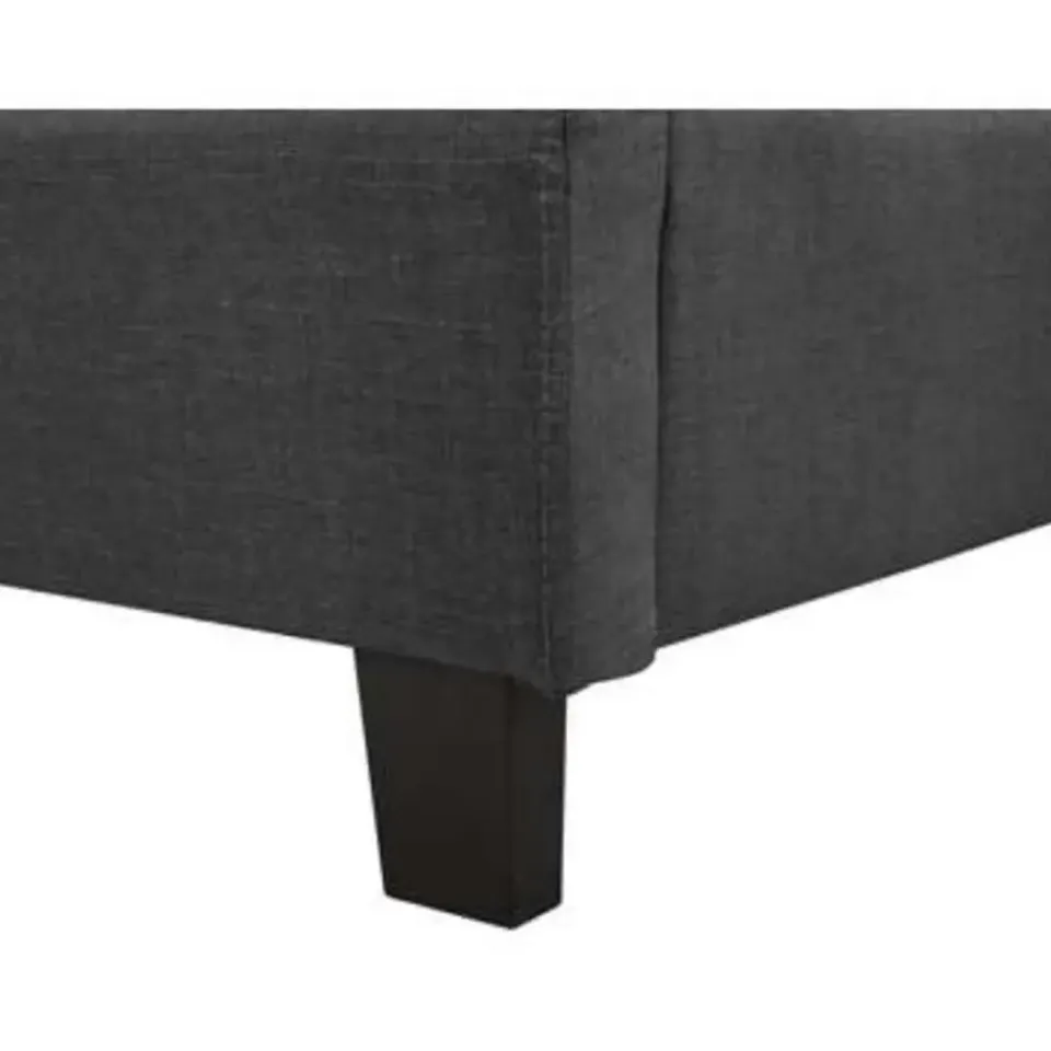 Beliani ROCHELLE - Tweepersoonsbed - Donkergrijs - 140 x 200 cm - Polyester