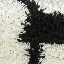 Muratap Rond Fun Voetbal Vloerkleed Kinderkamer - Ø120 cm - Zwart Wit - Kids Speeltapijt