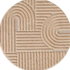 Muratap Rond Modern Japandi Vloerkleed - Roze - Boho Scandinavisch - Ø160 cm Laagpolig Sale