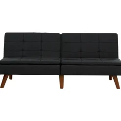 Beliani RONNE - Slaapbank 3-zits - Zwart - Polyester Hot