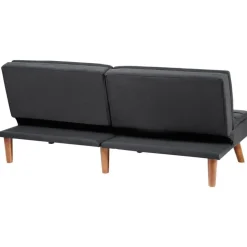 Beliani RONNE - Slaapbank 3-zits - Zwart - Polyester Hot