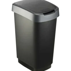 Rotho Afvalbak Twist 33 x 25 x 48 cm 25 l Polypropyleen Zilver