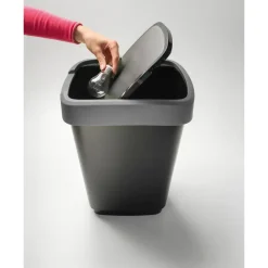 Rotho Afvalbak Twist 33 x 25 x 48 cm 25 l Polypropyleen Zilver