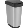Rotho Twist Afvalbak - 25L - zilver Clearance