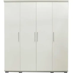 Rousseau Kledingkast Nikkie - 183x160x52cm - 4 deuren - wit Clearance