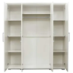 Rousseau Kledingkast Nikkie - 183x160x52cm - 4 deuren - wit Clearance