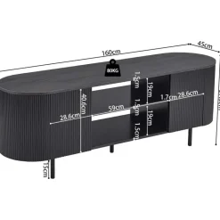 Rousseau tv-meubel Lagos - 160 x 45 x 58 cm - Donkerbruin Online