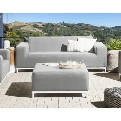 Beliani ROVIGO - Loungebank - Lichtgrijs - Polyester New