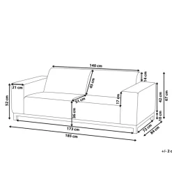 Beliani ROVIGO - Loungebank - Lichtgrijs - Polyester New
