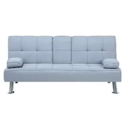 Beliani ROXEN - Slaapbank 3-zits - Grijs - Polyester