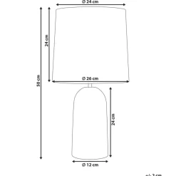 Leen Bakker SALIENTE - Tafellamp - Gebroken wit - Keramiek