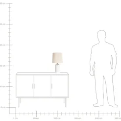 Leen Bakker SALIENTE - Tafellamp - Gebroken wit - Keramiek