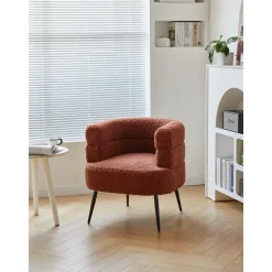 Nordlys Salonstoel van metaal en terracotta lussen