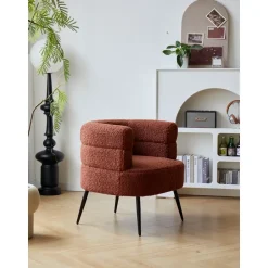 Nordlys Salonstoel van metaal en terracotta lussen