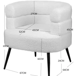 Nordlys Salonstoel van metaal en terracotta lussen